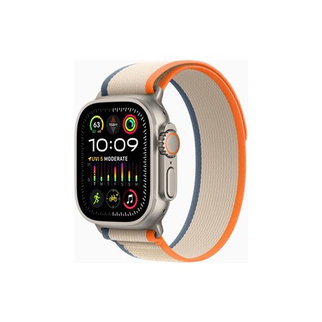 Apple Watch Ultra 2 GPS + Cellular, 49 mm tytanowa obudowa z pomarańczową/beżową pętlą Trail - M/L Inteligentny zegarek Apple Ul